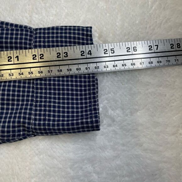 Nautica Shirt Mens Size XL Blue Plaid Casual Button Up Long Sleeve - Picture 9 of 11